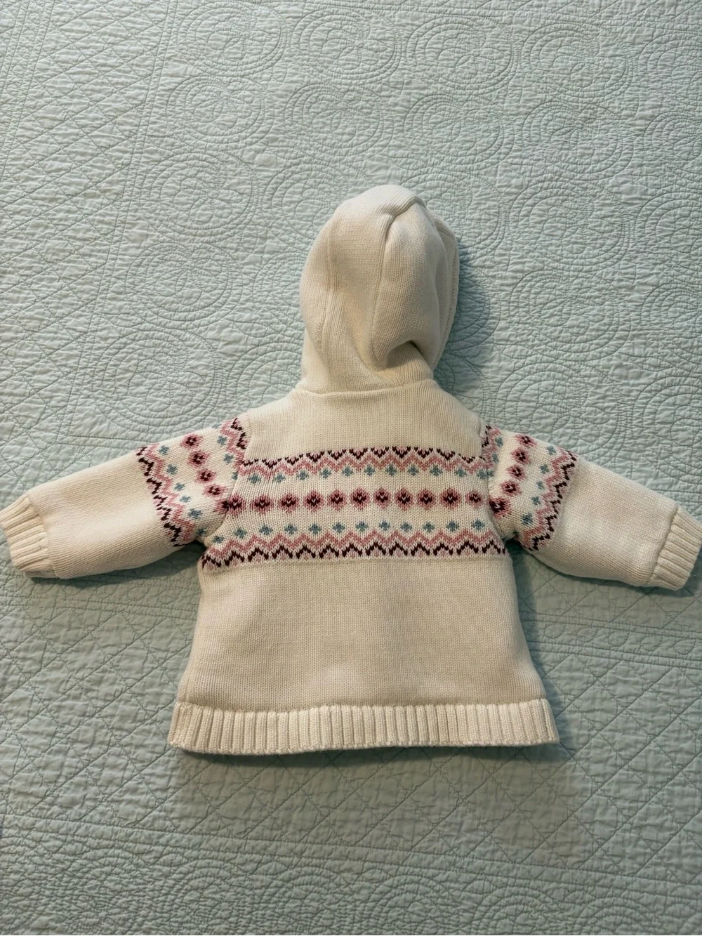 Carter’s Little Planet Fair Isle Sherpa sweater jacket bundle. Size 9 months.